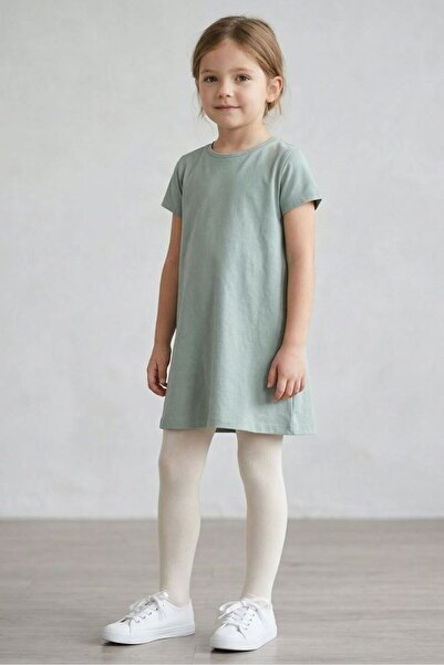 Bross Ecru Color Children's Cotton Pantyhose