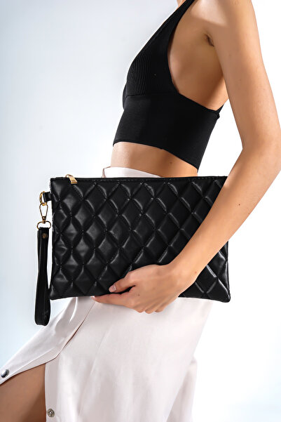 Capone Outfitters Жіноча стьобана чорна сумка Paris