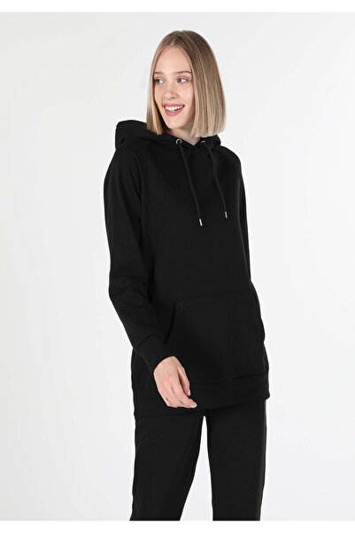 Colin's Регулярний крій, капюшон, прямий крій, жіночий чорний світшот