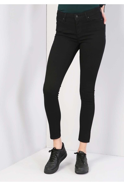 Colin's 759 Lara Mid Waist Skinny Leg Super Slim Fit черни дамски дънкови пан...