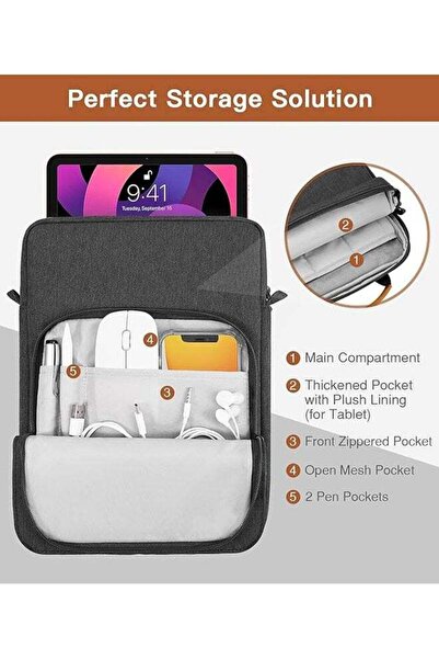 Arabest 9-11 Inch Tablet Sleeve Bag with Handle and Shoulder Strap, Protectiv...
