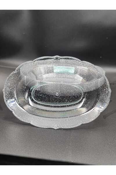 14Süs Simli Plastik & Mint Yeşili Kase Çerezlik 10 Adet