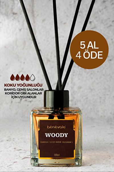Benevole Woody Bambu Çubuklu Oda Kokusu 100 ml | Odunsu, Vanilya ve Amber Not...