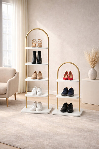 Fec Reklam İkili Ayakkabılık Düzenleyici Çok Amaçlı Raf Konsept Sunta Raf Met...