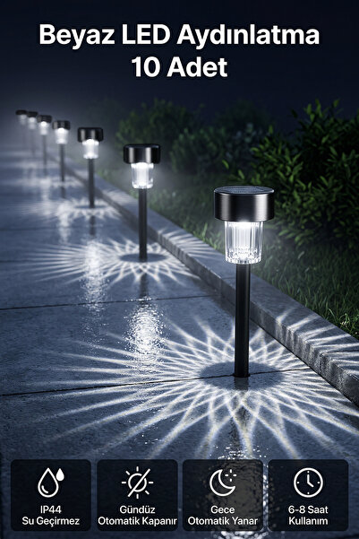 Pia Store 10'lu Güneş Enerjili Led Bahçe Yolu Lambası- Solar Aydınlatma Ip44 ...