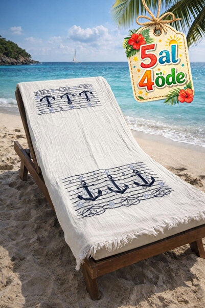 vita Πεστεμάλ Μουσελίνας με στάμπα, 100% βαμβακερό, βιολογικό, πετσέτα παραλί...