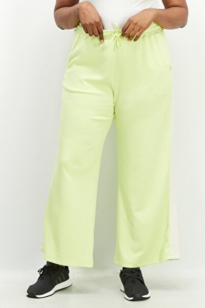 Tribe of 6 Women Regular Fit High Wasted Wide Leg Pant, Lime