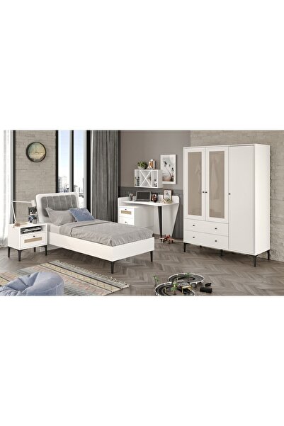 VENATTO Trio White L Genç Odası Takımı(%100mdf)