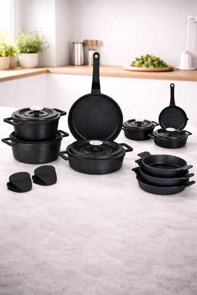 LAVONNI Elexsus 17 Parça Döküm Kapak Çeyiz Seti