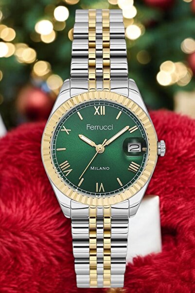 Ferrucci Mini Rolex Kasa Kadın Kol Saati Takvimli