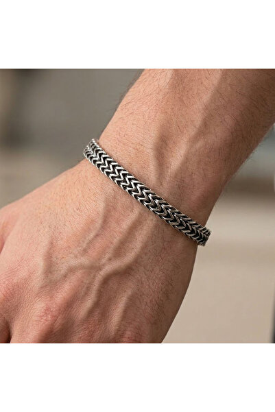 PİGADO 316L Stainless Steel Mesh Chain Men's Bracelet