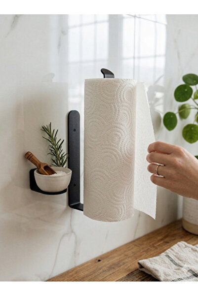 Rustic Edge METAL MİNİMAL KAĞIT HAVLU TUTUCU MUTFAK BANYO KAĞIT HAVLULUK