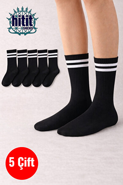 Hitit Socks Unisex 5 Çift Premium Kalite Yüksek Pamuklu Kolej Çorap