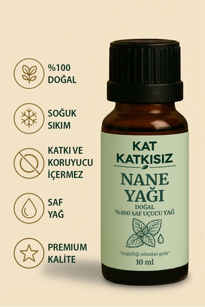 KAT KATKISIZ Nane Yağı 10ml %100 Saf, Doğal ve Katkısız Uçucu Yağ