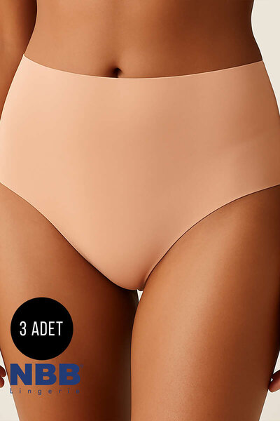 NBB لون البشرة 3 قطع سراويل داخلية عالية الخصر بالليزر