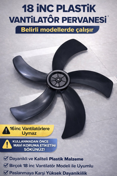 by forever 18 " Ayaklı Vantilatör Pervanesi Yedek Parça Arçelik,Beko,Altus,Ra...