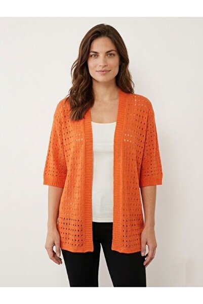 URUMDAY Knitwear Perforated Buttonless Sizeless Cardigan