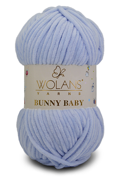 WOLANS 449 Μοντέλο Blue Soft Velvet Bunny Baby Knit - Μαλακό κουβέρτα παιχνιδιών