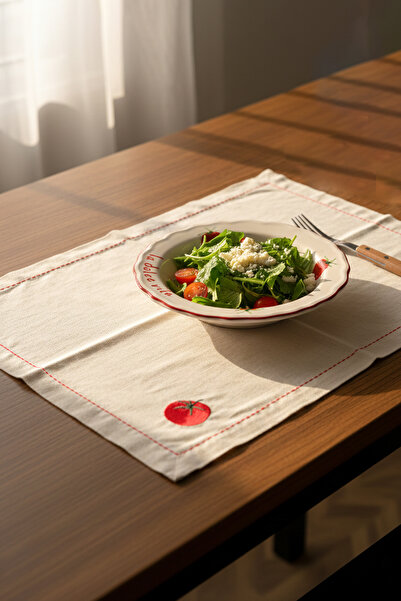 Rakle Set de 2 servicii americane din lenjerie Pomodoro, brodate, 35x40 cm