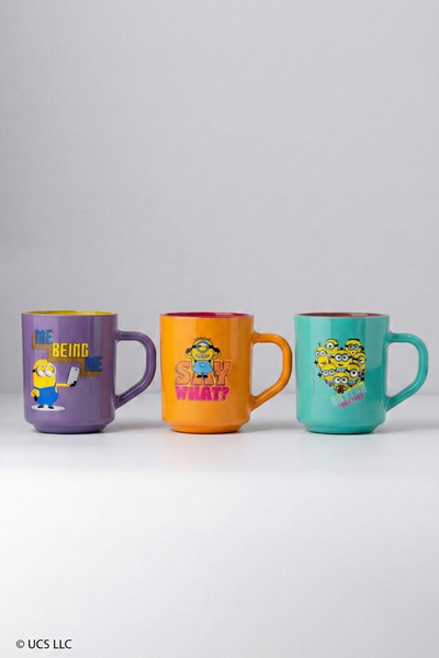 Rakle Minions 3-piece cup set purple-green-orange 246 cc