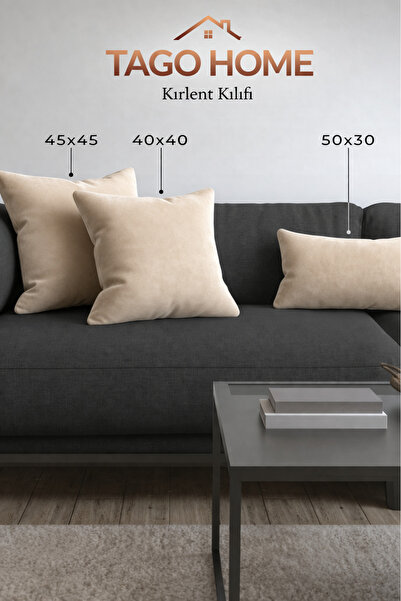 Tago Home Meka serija Navlaka za jastuk - Somot tekstura - Skriveno zatvaranje