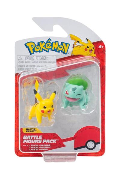 Pokemon Battle 2 Li Aksiyon Figürler Pikachu ve Bulbasaur PKW3587