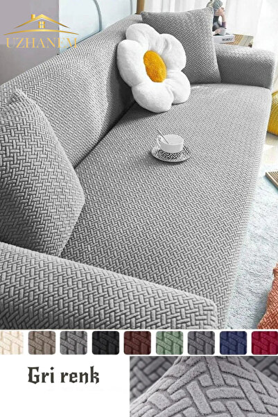 HaNemCe Lycra Stretch Elastic Flexible που πλένεται κάλυμμα καναπέ τριών ατόμ...