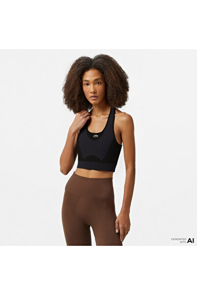 Lacoste Active Kadın Slim Fit Kolsuz Siyah Bra