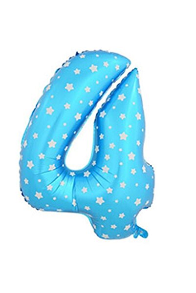 Pandoli بالون من رقائق الألومنيوم على شكل نجمة بارتيكو 80 سم باللون الأزرق رقم 4