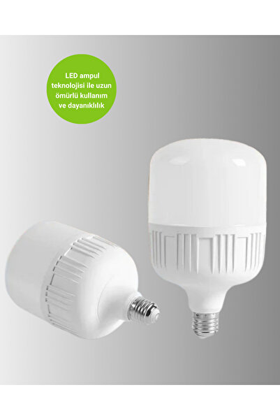 ZERO LAND HNRLISHP Şarjlı LED Torch Ampul 30 Watt Beyaz Işık (162156) Tasarruflu