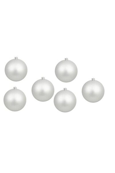 Pandoli زينة شجرة عيد الميلاد بارتيكو 5 سم لون فضي 6 قطع