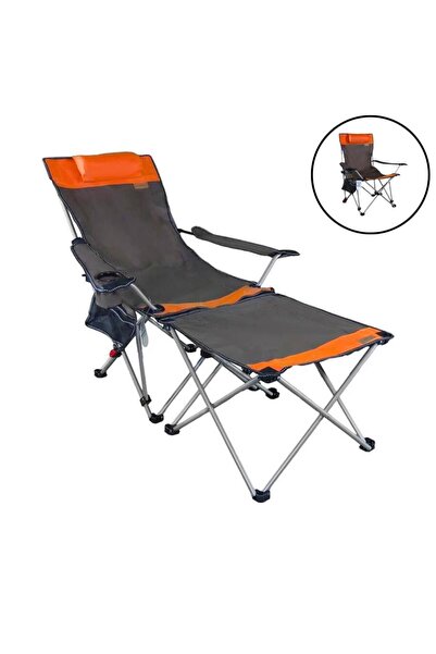 MADFOX Prowler 3 Kademeli Yatabilen Kamp Sandalyesi Brown/Orange