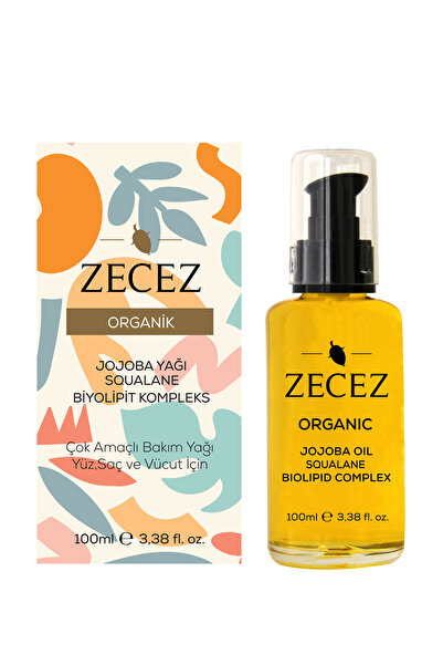 ZECEZ Organik Jojoba Yağı Skualen Biyolipit Kompleks 100ml