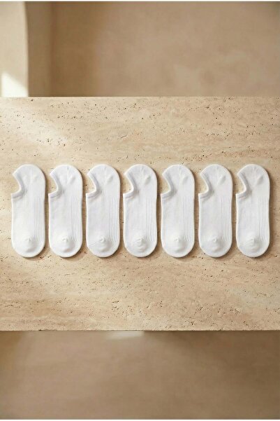 Katia&Bony Unisex 7 Pack Sneakers Booties Ponožky bílé