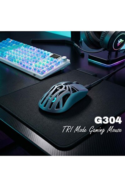 HADRON GOOD PRO G304G Tri Mode RGB Gaming Hafif Mouse 10000 DPI Gri