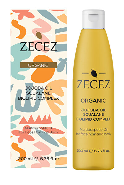 ZECEZ Organik Jojoba Yağı Skualen Biyolipit Kompleks 200ml