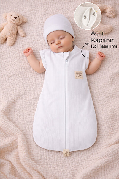 Tomuycuk 100% Cotton Baby Girl / Boy Sleeping Bag 0-6 Months Zippered Snap Sl...