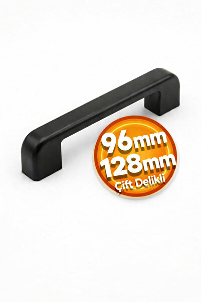 ESİLACIMM 10 Adet Mobilya Dolap Çekmece Kulp Köprü 96-128mm Siyah Renk Sert P...