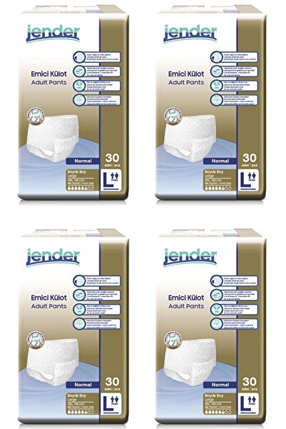 JENDER Emici Külotlu Yetişkin Hasta Bezi Large 120 Adet 5.5 Damla