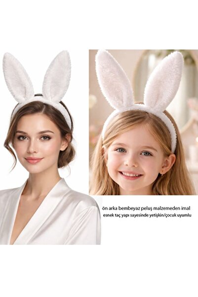 partidolu Gösteriler İçin Tavşan Taç Tavşan Kulağı Beyaz Renk