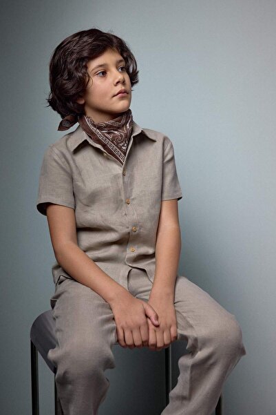 DeFacto Мъжка детска риза от 100% лен G5006A826SM