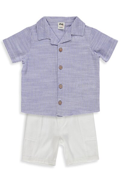 Civil Baby Gömlekli 6-18 Ay Takım - Mavi 18-24 Ay