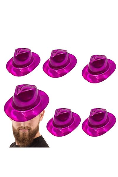 partidolu Фуксія Рожевий Ковбойський Стиль Пластиковий Капелюх для Вечірки дл...