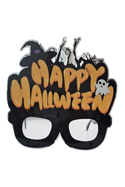 partidolu نظارات حفلات بلاستيكية ثلاثية الأبعاد من مادة PVC مع نص 'هالوين سعي...