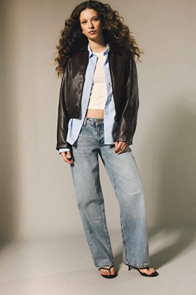 DeFacto bumbac 100% talie joasă Pantaloni lungi din denim G8881AX26SP