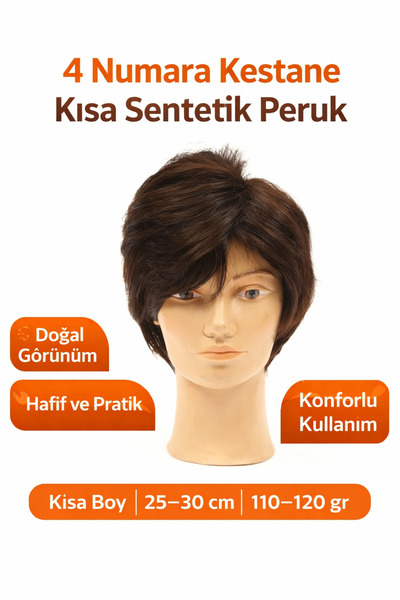 SÇ PERUK Sentetik Kısa Boy Peruk  Ürün Boyu: 25 – 30cm  Ürün Ağırlığı: 110 – ...