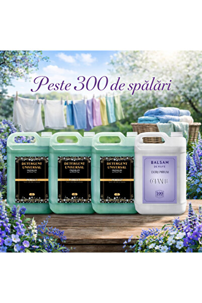 Arkara Clean Pachet: 3 x Detergent gel automat universal 15 L + 1 x Balsam de...