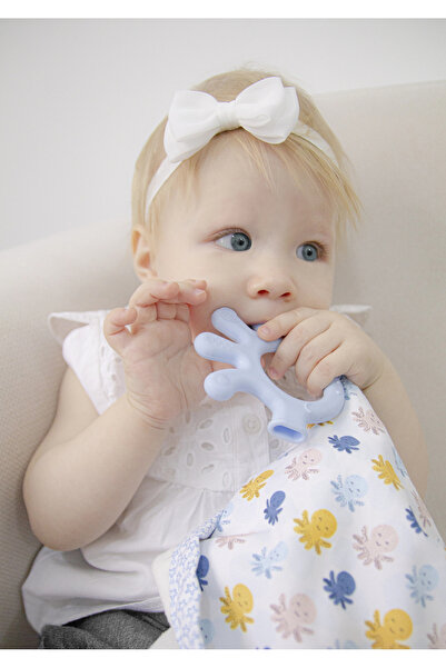 Babyjem عضاضة أسنان مريحة للنوم باللون الأزرق