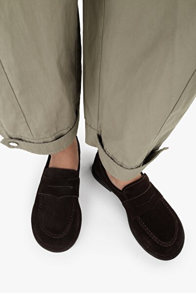 Shoeberry Γυναικείο Zac Bitter Brown Γνήσιο Σουέτ Δερμάτινο μοκασίνια