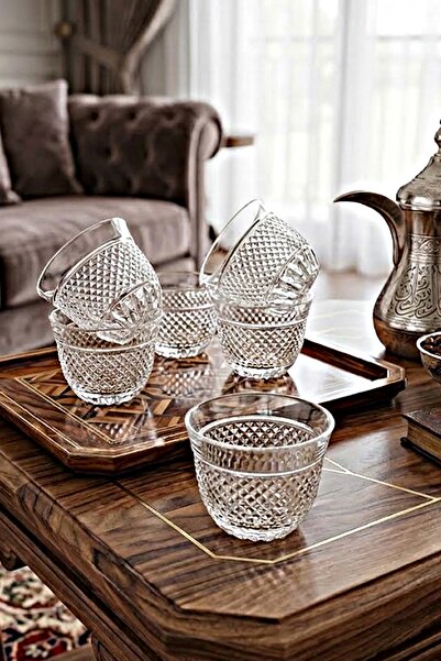 DECOSTYLE Paşabahçe Efor Decorated Glass Coffee & Mirra Cup – Stylish Set of ...